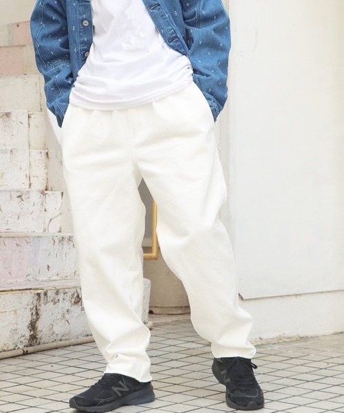 CAL O LINE（キャルオーライン）の「CAL O LINE/キャルオーライン HEAVY WEIGHT EASY PANT イージーパンツ（スウェットパンツ・メンズ・イエロー/ブラック/ホワイト・L/XL/M）」の17枚目の写真