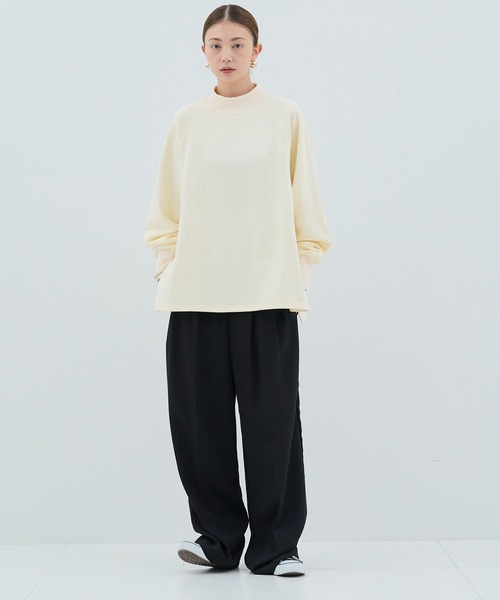 HANNE（アン）の「【by kumika】モックネックラグランスウェット（スウェット・レディース・アイボリー/グレー・フリー）」の8枚目の写真