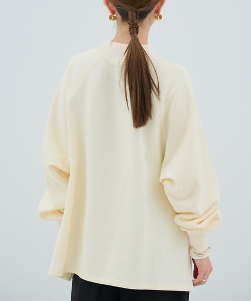 HANNE（アン）の「【by kumika】モックネックラグランスウェット（スウェット・レディース・アイボリー/グレー・フリー）」の12枚目の写真