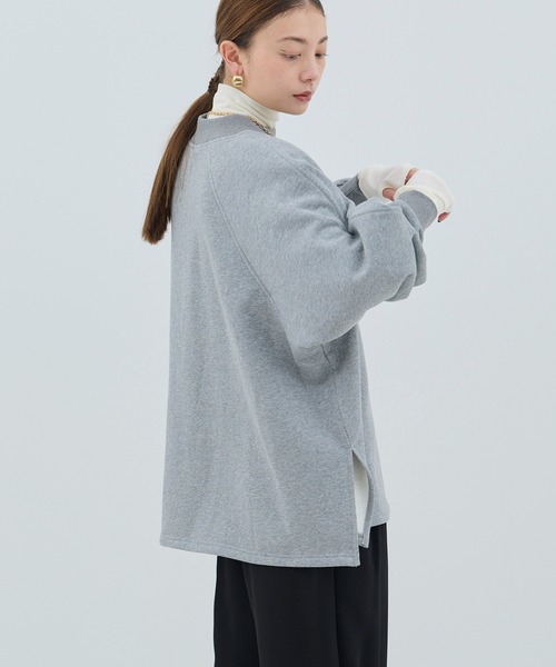 HANNE（アン）の「【by kumika】モックネックラグランスウェット（スウェット・レディース・アイボリー/グレー・フリー）」の15枚目の写真