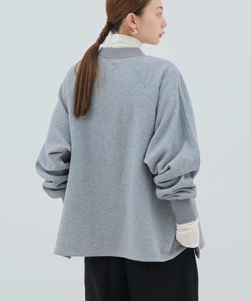 HANNE（アン）の「【by kumika】モックネックラグランスウェット（スウェット・レディース・アイボリー/グレー・フリー）」の11枚目の写真