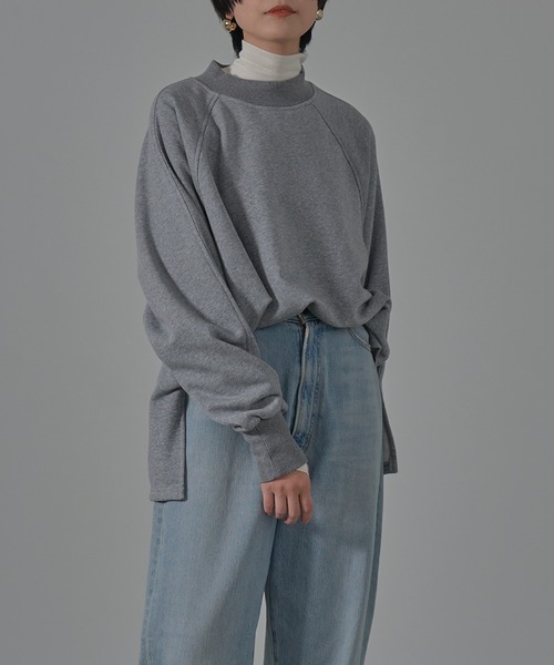 HANNE（アン）の「【by kumika】モックネックラグランスウェット（スウェット・レディース・アイボリー/グレー・フリー）」の18枚目の写真