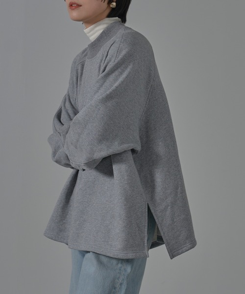 HANNE（アン）の「【by kumika】モックネックラグランスウェット（スウェット・レディース・アイボリー/グレー・フリー）」の19枚目の写真