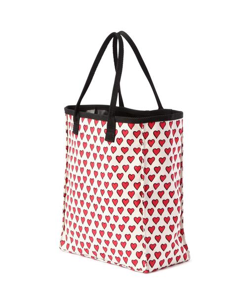 BOHEMIANS(ボヘミアンズ)の「BOHEMIANS/ボヘミアンズ FULL HEART CANVAS MINI TOTE(トートバッグ・レディース・ナチュラル/ブラック・1)」の1枚目の写真