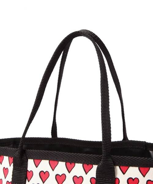 BOHEMIANS(ボヘミアンズ)の「BOHEMIANS/ボヘミアンズ FULL HEART CANVAS MINI TOTE(トートバッグ・レディース・ナチュラル/ブラック・1)」の3枚目の写真