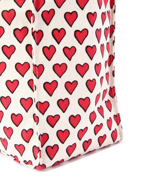 BOHEMIANS(ボヘミアンズ)の「BOHEMIANS/ボヘミアンズ FULL HEART CANVAS MINI TOTE(トートバッグ・レディース・ナチュラル/ブラック・1)」の8枚目の写真