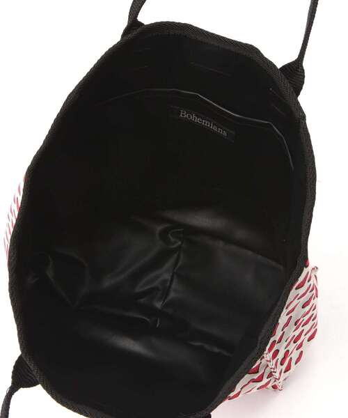 BOHEMIANS(ボヘミアンズ)の「BOHEMIANS/ボヘミアンズ FULL HEART CANVAS MINI TOTE(トートバッグ・レディース・ナチュラル/ブラック・1)」の10枚目の写真