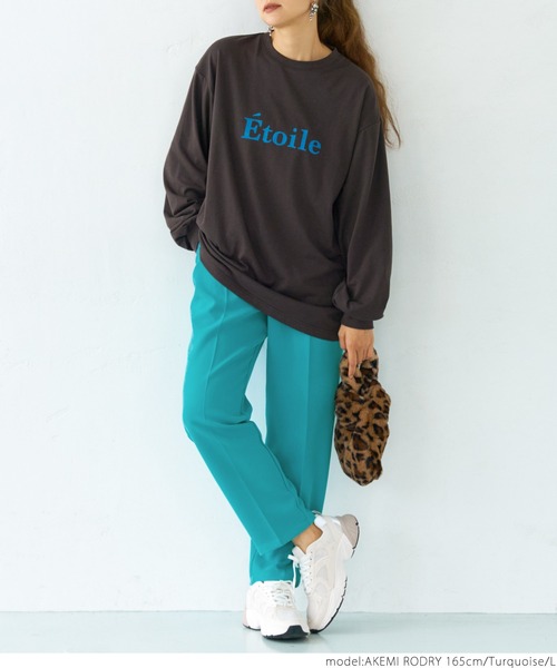 coca（coca）（コカ）の「ポリネルツイルテーパードパンツ（スラックス・レディース・イエロー/ワイン/ブラック/ターコイズブルー・M/L）」の17枚目の写真