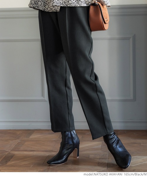 coca（coca）（コカ）の「ポリネルツイルテーパードパンツ（スラックス・レディース・イエロー/ワイン/ブラック/ターコイズブルー・M/L）」の21枚目の写真