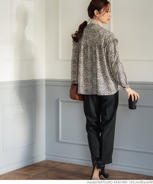 coca（coca）（コカ）の「ポリネルツイルテーパードパンツ（スラックス・レディース・イエロー/ワイン/ブラック/ターコイズブルー・M/L）」の20枚目の写真