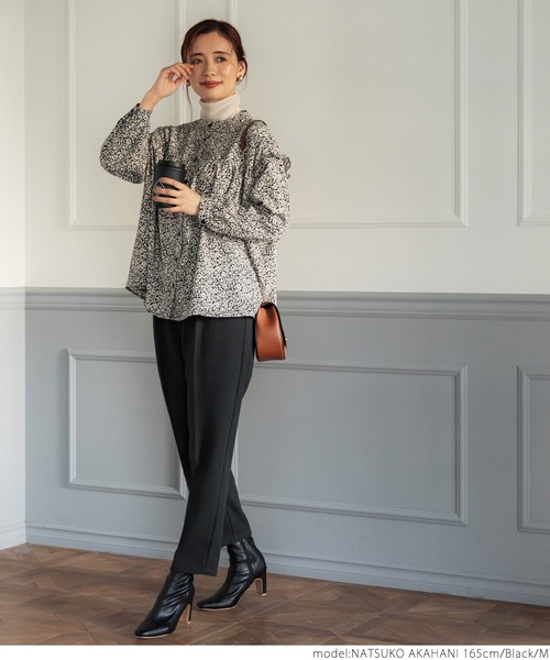 coca（coca）（コカ）の「ポリネルツイルテーパードパンツ（スラックス・レディース・イエロー/ワイン/ブラック/ターコイズブルー・M/L）」の22枚目の写真