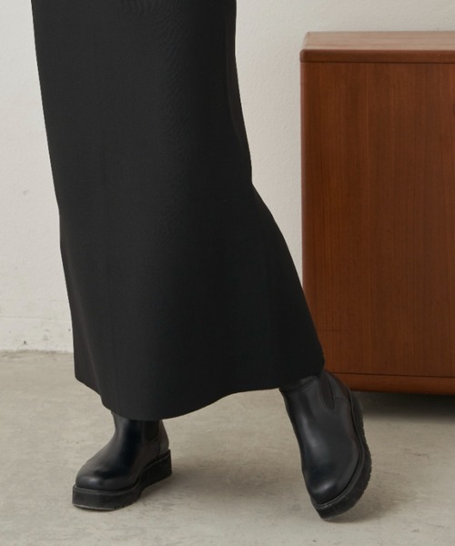 CLEARIMPRESSION （クリアインプレッション）の「【セットアップ対応】ハイウエストニットロングスカート（スカート・レディース・ブラック/ブラウン・FREE）」の13枚目の写真