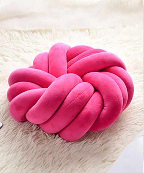 aimoha（アイモハ）の「ラウンド結びふわふわクッション（クッション/クッションカバー・レディース・ミント/パープル/イエロー/ライトグリーン/グレー/レッド/ブラック/スモークピンク/ダークグレー/マルチ/ネイビー/ブルー/グリーン/ホワイト/ピンク・FREE）」の13枚目の写真