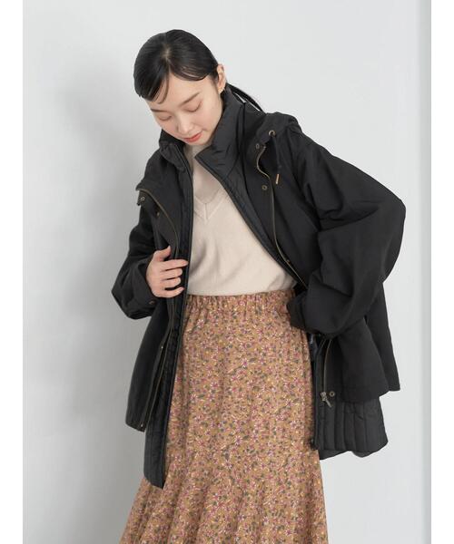 earth music&ecology（アースミュージックアンドエコロジー）の「キルトベスト付きマウンテンパーカー（マウンテンパーカー・レディース・ブラック/ベージュ/カーキ・M/L）」の21枚目の写真