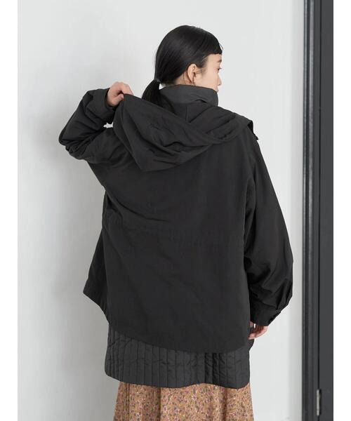 earth music&ecology（アースミュージックアンドエコロジー）の「キルトベスト付きマウンテンパーカー（マウンテンパーカー・レディース・ブラック/ベージュ/カーキ・M/L）」の7枚目の写真