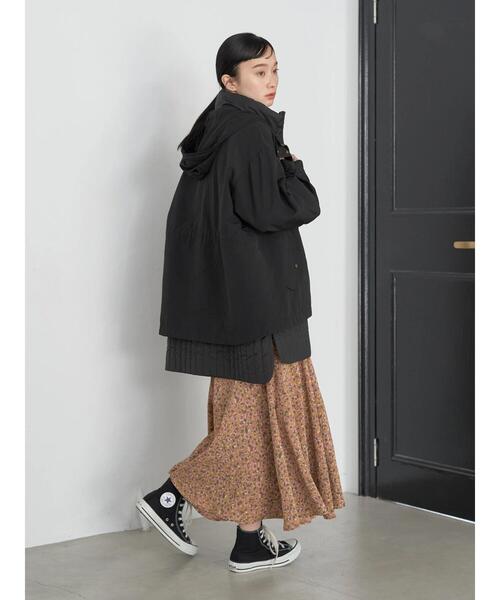 earth music&ecology（アースミュージックアンドエコロジー）の「キルトベスト付きマウンテンパーカー（マウンテンパーカー・レディース・ブラック/ベージュ/カーキ・M/L）」の10枚目の写真