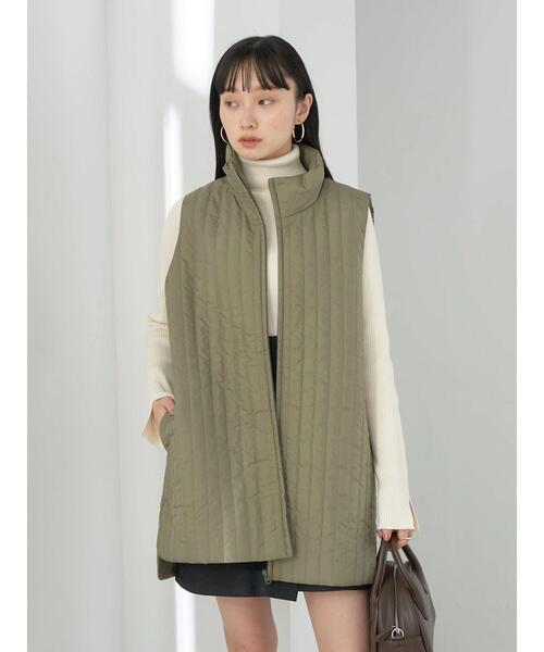 earth music&ecology（アースミュージックアンドエコロジー）の「キルトベスト付きマウンテンパーカー（マウンテンパーカー・レディース・ブラック/ベージュ/カーキ・M/L）」の16枚目の写真