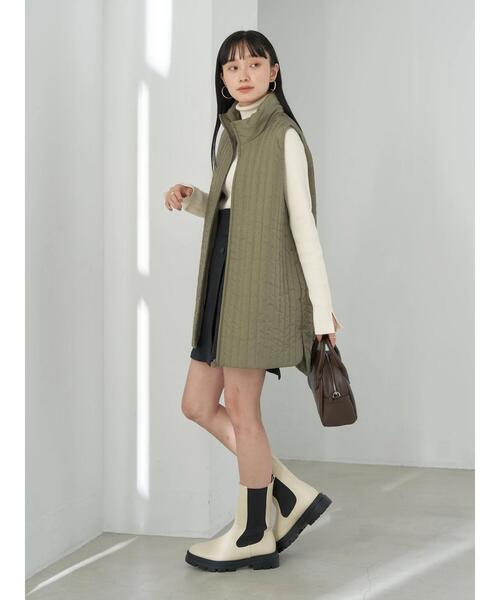 earth music&ecology（アースミュージックアンドエコロジー）の「キルトベスト付きマウンテンパーカー（マウンテンパーカー・レディース・ブラック/ベージュ/カーキ・M/L）」の18枚目の写真