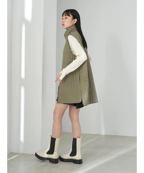 earth music&ecology（アースミュージックアンドエコロジー）の「キルトベスト付きマウンテンパーカー（マウンテンパーカー・レディース・ブラック/ベージュ/カーキ・M/L）」の19枚目の写真