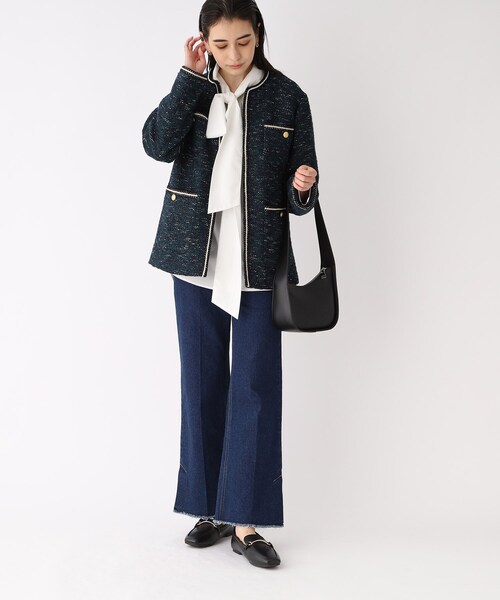 OPAQUE.CLIP(オペークドットクリップ)の「◆ビットフェイクファーローファー(ドレスシューズ・レディース・ダークブラウン系6/ベージュ系6/ブラック・03/02)」の12枚目の写真