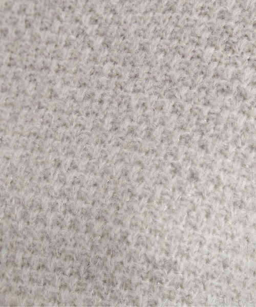 NATURAL BEAUTY BASIC（ナチュラルビューティーベーシック）の「フェザーＭＩＸラメリリヤーンニット（ニット/セーター・レディース・グレー/ベージュ/ピンク・MEDIUM）」の9枚目の写真