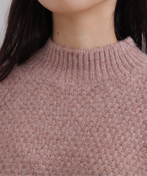 NATURAL BEAUTY BASIC（ナチュラルビューティーベーシック）の「フェザーＭＩＸラメリリヤーンニット（ニット/セーター・レディース・グレー/ベージュ/ピンク・MEDIUM）」の22枚目の写真