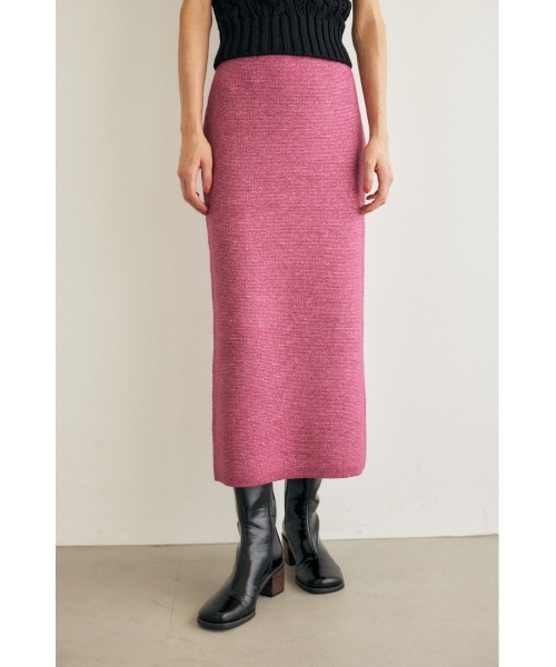 M_（エムアンダーバー）の「【M_】KNIT TIGHT スカート（スカート・レディース・グレー/ブラック/オフホワイト/パープル・1/2）」の6枚目の写真