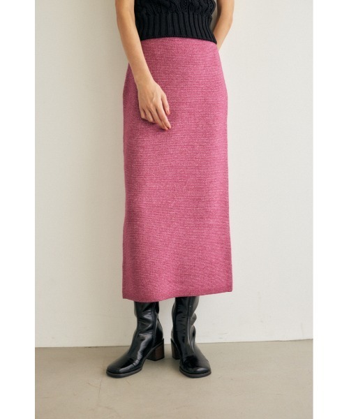 M_（エムアンダーバー）の「【M_】KNIT TIGHT スカート（スカート・レディース・グレー/ブラック/オフホワイト/パープル・1/2）」の7枚目の写真