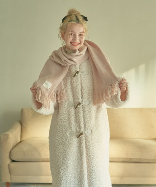 pomiii（ポミー）の「フリンジマフラー（マフラー・レディース・ブルー/ピンク/ブラウン・FREE）」の10枚目の写真