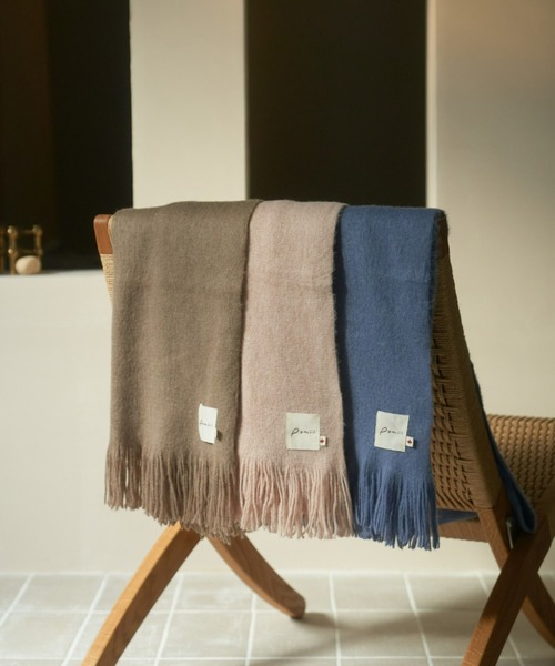 pomiii（ポミー）の「フリンジマフラー（マフラー・レディース・ブルー/ピンク/ブラウン・FREE）」の17枚目の写真