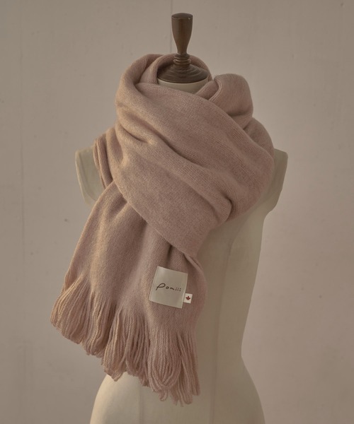 pomiii（ポミー）の「フリンジマフラー（マフラー・レディース・ブルー/ピンク/ブラウン・FREE）」の6枚目の写真