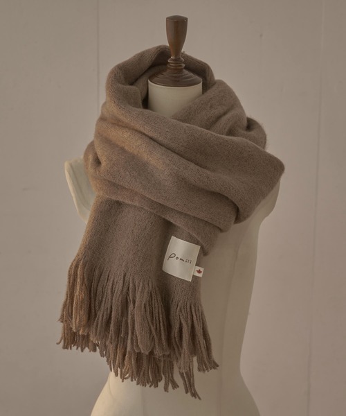 pomiii（ポミー）の「フリンジマフラー（マフラー・レディース・ブルー/ピンク/ブラウン・FREE）」の15枚目の写真
