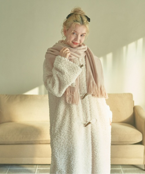 pomiii（ポミー）の「フリンジマフラー（マフラー・レディース・ブルー/ピンク/ブラウン・FREE）」の13枚目の写真