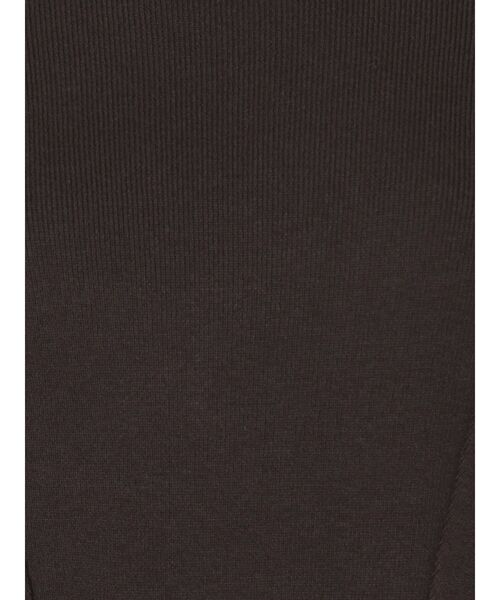 MERCURYDUO（マーキュリーデュオ）の「ケープドッキングモックネックニット（ニット/セーター・レディース・ダークブラウン/ベージュ/オフホワイト・FREE）」の5枚目の写真