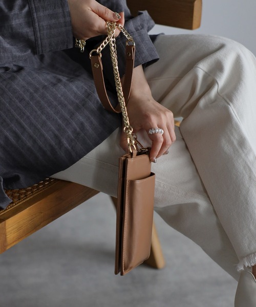 セール】ウォレットスマホショルダーバッグ（ウォレットチェーン