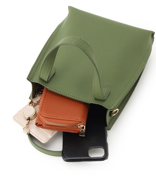 SHOO・LA・RUE（シューラルー）の「◆カードケース付きミニショルダーバッグ（ショルダーバッグ・レディース・ベージュ/ライトグリーン/グレー/ブラック/イエロー・00）」の16枚目の写真