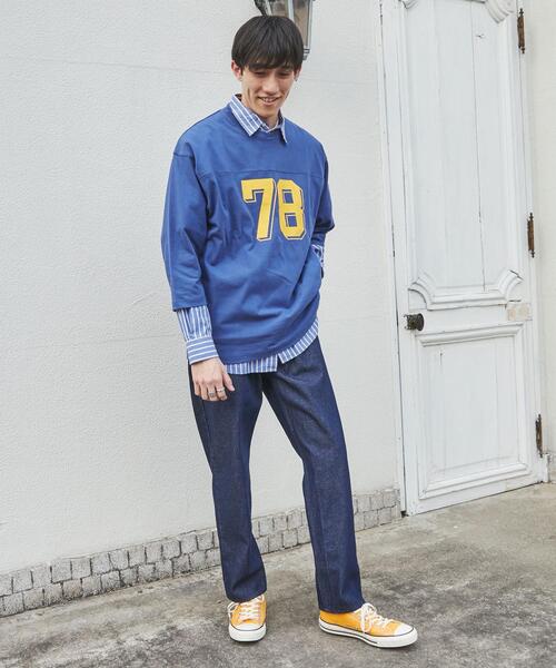 coen（コーエン）の「ブロードストライプレギュラーカラーシャツ（シャツ/ブラウス・メンズ・ネイビー/ライム/イエロー/ライトピンク/コバルトブルー・XL/M/L/S）」の14枚目の写真