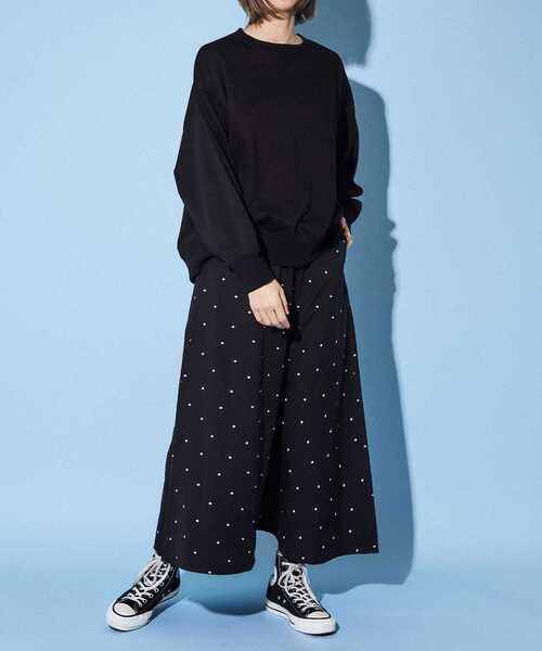 CONVERSE TOKYO(コンバーストウキョウ)の「星柄★ジャガードスカート(スカート・レディース・ブラック・FREE)」の9枚目の写真