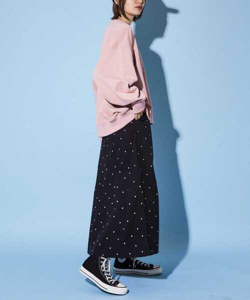 CONVERSE TOKYO(コンバーストウキョウ)の「星柄★ジャガードスカート(スカート・レディース・ブラック・FREE)」の5枚目の写真
