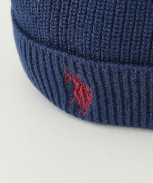 U.S. POLO ASSN.（ユーエスポロアッスン）の「【KIDS】【U.S. POLO ASSN/ユーエスポロアッスン】ワンポイント刺繍ニットキャップ（ニットキャップ/ビーニー・キッズ・ネイビー/オレンジ/アイボリー/グレイッシュベージュ・ONE SIZE）」の12枚目の写真
