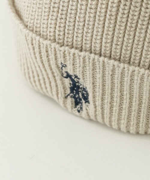 U.S. POLO ASSN.（ユーエスポロアッスン）の「【KIDS】【U.S. POLO ASSN/ユーエスポロアッスン】ワンポイント刺繍ニットキャップ（ニットキャップ/ビーニー・キッズ・ネイビー/オレンジ/アイボリー/グレイッシュベージュ・ONE SIZE）」の16枚目の写真