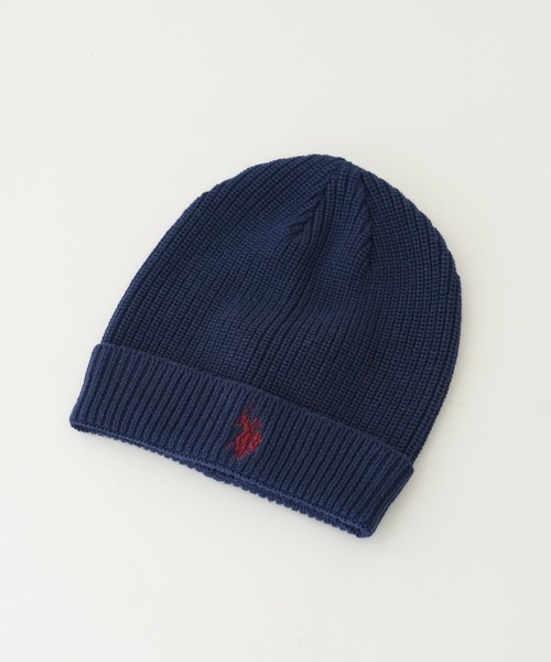 U.S. POLO ASSN.（ユーエスポロアッスン）の「【KIDS】【U.S. POLO ASSN/ユーエスポロアッスン】ワンポイント刺繍ニットキャップ（ニットキャップ/ビーニー・キッズ・ネイビー/オレンジ/アイボリー/グレイッシュベージュ・ONE SIZE）」の7枚目の写真