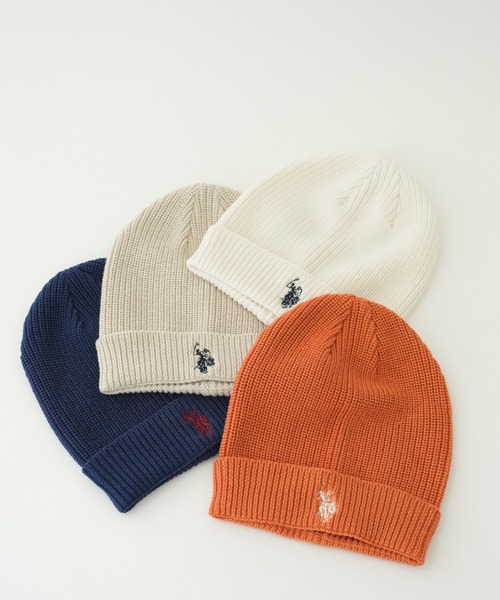 U.S. POLO ASSN.（ユーエスポロアッスン）の「【KIDS】【U.S. POLO ASSN/ユーエスポロアッスン】ワンポイント刺繍ニットキャップ（ニットキャップ/ビーニー・キッズ・ネイビー/オレンジ/アイボリー/グレイッシュベージュ・ONE SIZE）」の20枚目の写真