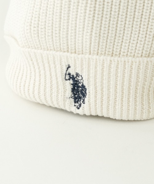 U.S. POLO ASSN.（ユーエスポロアッスン）の「【KIDS】【U.S. POLO ASSN/ユーエスポロアッスン】ワンポイント刺繍ニットキャップ（ニットキャップ/ビーニー・キッズ・ネイビー/オレンジ/アイボリー/グレイッシュベージュ・ONE SIZE）」の10枚目の写真