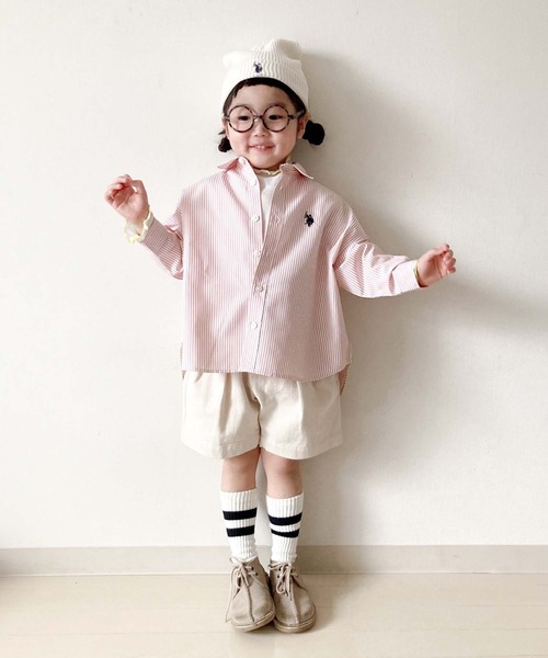 U.S. POLO ASSN.（ユーエスポロアッスン）の「【KIDS】【U.S. POLO ASSN/ユーエスポロアッスン】ワンポイント刺繍ニットキャップ（ニットキャップ/ビーニー・キッズ・ネイビー/オレンジ/アイボリー/グレイッシュベージュ・ONE SIZE）」の21枚目の写真