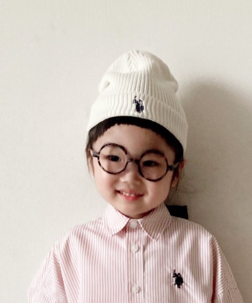 U.S. POLO ASSN.（ユーエスポロアッスン）の「【KIDS】【U.S. POLO ASSN/ユーエスポロアッスン】ワンポイント刺繍ニットキャップ（ニットキャップ/ビーニー・キッズ・ネイビー/オレンジ/アイボリー/グレイッシュベージュ・ONE SIZE）」の22枚目の写真