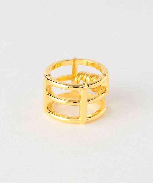 LAPUIS（ラピュイ）の「＜LAPUIS＞Splash Coil リング（リング・レディース・シルバー/ゴールド・11）」の3枚目の写真