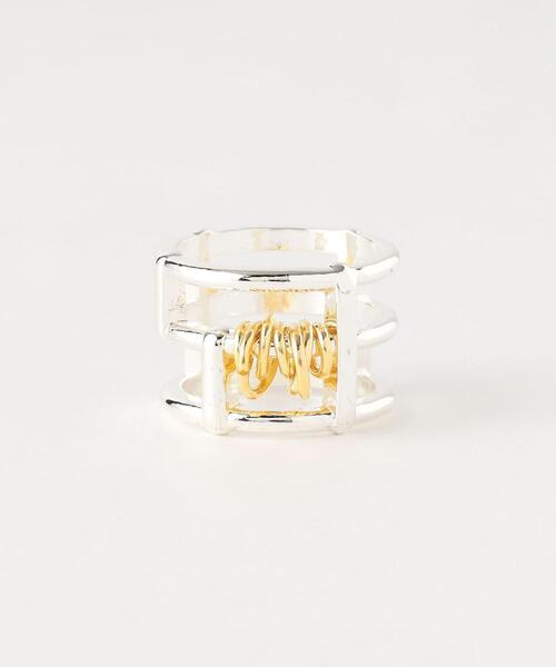 LAPUIS（ラピュイ）の「＜LAPUIS＞Splash Coil リング（リング・レディース・シルバー/ゴールド・11）」の6枚目の写真