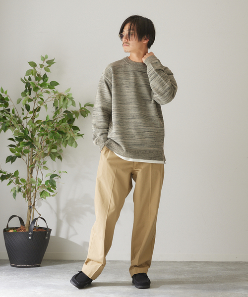 417 EDIFICE(フォーワンセブンエディフィス)の「PEメッシュメランジプルオーバー(ニット/セーター・メンズ・ピンク/ベージュ/ネイビー/グリーン系その他・SMALL/MEDIUM/LARGE)」の5枚目の写真