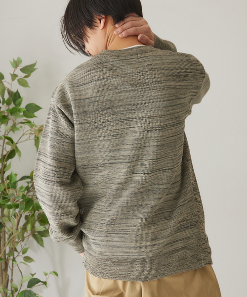 417 EDIFICE(フォーワンセブンエディフィス)の「PEメッシュメランジプルオーバー(ニット/セーター・メンズ・ピンク/ベージュ/ネイビー/グリーン系その他・SMALL/MEDIUM/LARGE)」の9枚目の写真